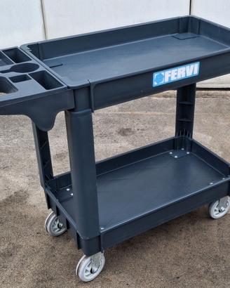 Carrello a 2 vasche in polipropilene come nuovo