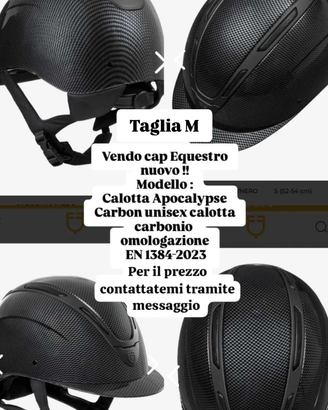 Cap Equestro modello carbon unisex
