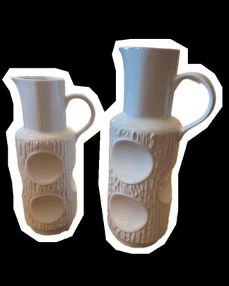 Coppia caraffe ceramica vintage