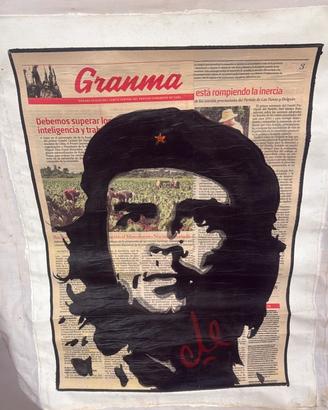 Che Guevara dipinto originale Cuba Granma 60x50