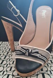 Sandali Posh in raso e sughero, tg 38