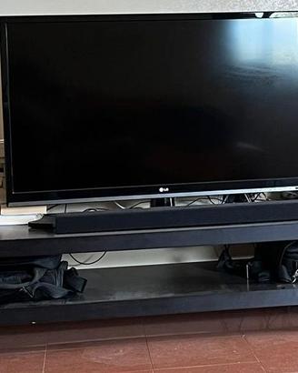 Mobile porta TV nero moderno con ripiano