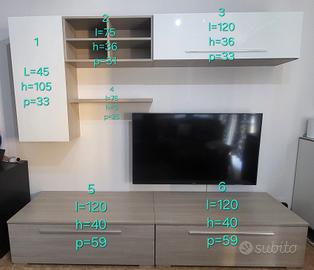 parete per soggiorno 