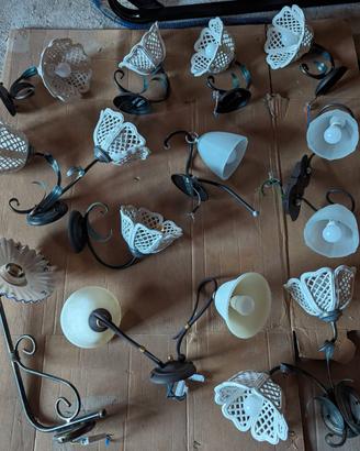 Lotto lampade tirolesi ceramica MADE IN ITALY