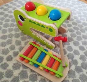 Coccodrillo Xilofono con martello 