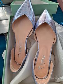 Ballerine D'Orsay TIQU Kobra Jeans Metallizato n38