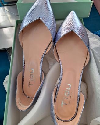 Ballerine D'Orsay TIQU Kobra Jeans Metallizato n38