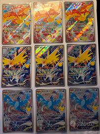 Pokemon AR x9 108 / 105 / 107 m6a Articuno Zapdos
