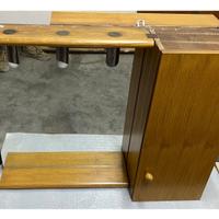 Armadietto bagno in legno con specchio + accessori