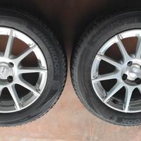4 Cerchi in lega+gomme da neve usate 185/65R15 88T