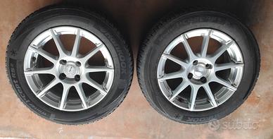 4 Cerchi in lega+gomme da neve usate 185/65R15 88T