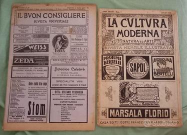 Riviste 1928/29 Buon Consigliere+Cultura Moderna