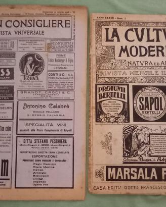 Riviste 1928/29 Buon Consigliere+Cultura Moderna