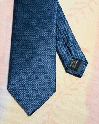 Cravatta 100% Seta blu