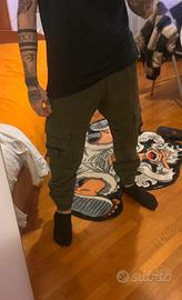 Pantaloni Bershka S  Verde militare