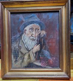 Quadro Olio su Tavola V. Regani –Ritratto Popolare