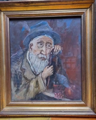 Quadro Olio su Tavola V. Regani –Ritratto Popolare