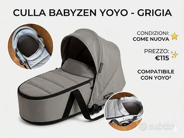Navicella YOYO Bassinet Babezen grigia COME NUOVA