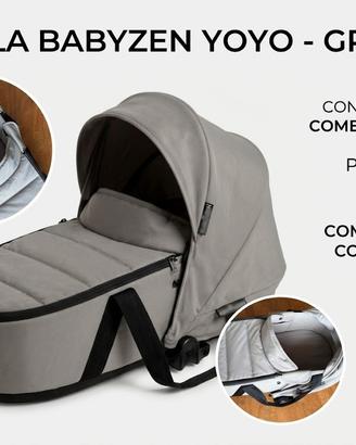 Navicella YOYO Bassinet Babezen grigia COME NUOVA