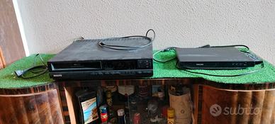 VHS Videoregistratore Vintage e DVD Phillips