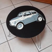 Tavolo stile Vintage - Tondo pieghevole - Fiat 500