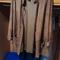 giacca in pelle scamosciata