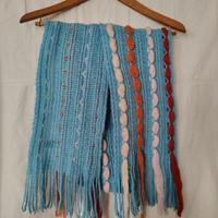 Sciarpa lunga lana, azzurro