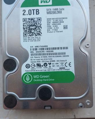 HD WD 3.5" 2TB SATA Usato