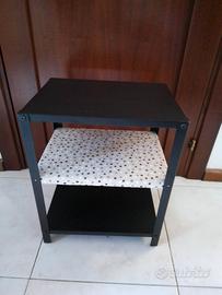 Comodino 2 ripiani metallo