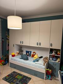 Cameretta Bambino completa di 1 Materasso e Armadi