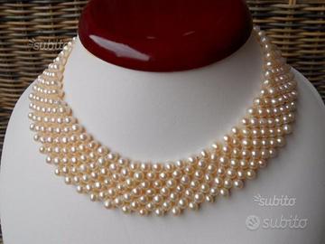 Collana collier perle vere abito sposa