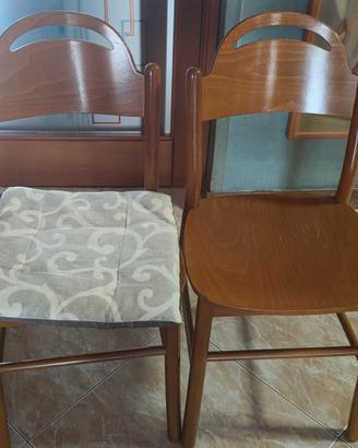 2 sedie in legno 