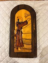 Bassorilievo San Francesco in Legno -