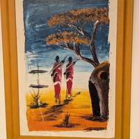 Autentico dipinto Tingatinga dalla Tanzania