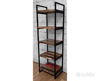 Libreria stile industriale vintage scaffale