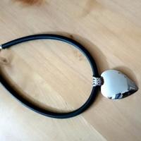 Collana vintage Argento 925 Ciondolo Cuore grande
