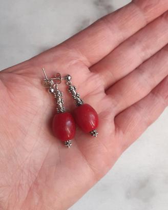 Orecchini Argento Bali e Perle Boemia Antiche