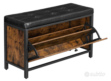 VASAGLE Panca Scarpiera, Panchina Imbottita con