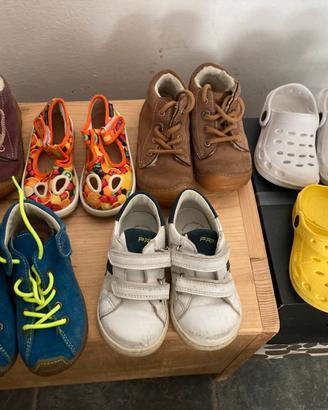 Lotto 7 paia scarpe  bambino usate numero 23