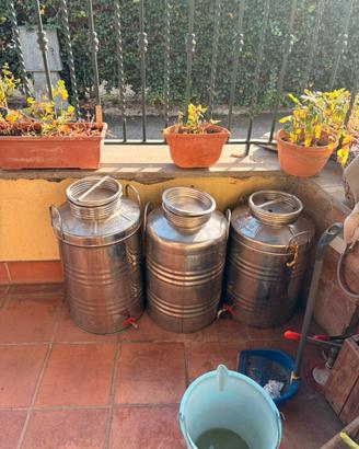 Tanica olio Inox acciaio 50 litri