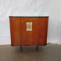 Mobile Bar Vintage Anni 60 con Decori Floreali