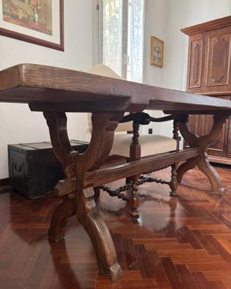 Tavolo Antico in Legno Massello
