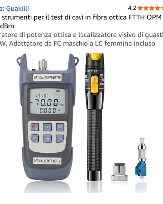 Kit Test Fibra Ottica FTTH OPM + Localizzatore