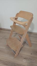 Seggiolino pappa in legno naturale Pali