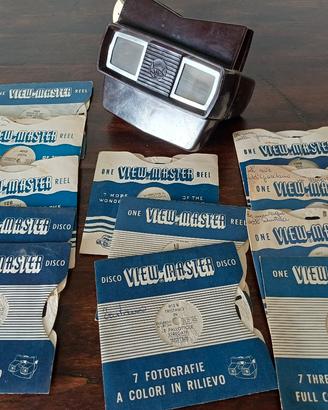GIOCO VISORE E 12 DISCHI VINTAGE ANNI '50 COLORI