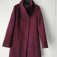 Cappotto Camomilla Italia Lana Bordeaux Svasato 44