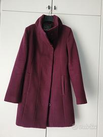 Cappotto Camomilla Italia Lana Bordeaux Svasato 44