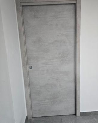 Porta interna scorrevole effetto cemento  80x210