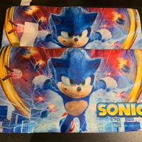 Coppia di buste con zip Sonic nuove