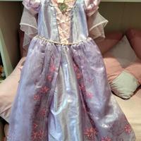 Vestito carnevale bambina Rapunzel 7/8 anni